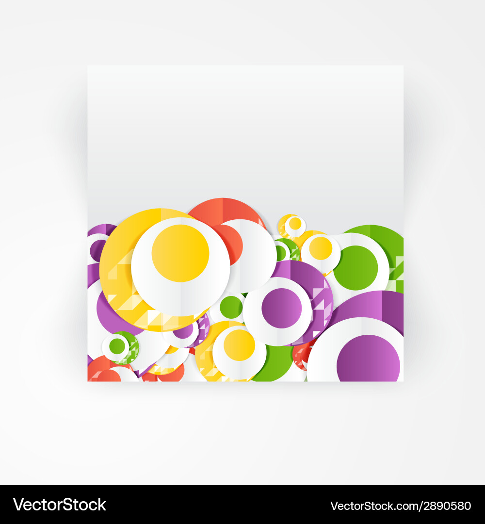 Abstract circles template object web vector image