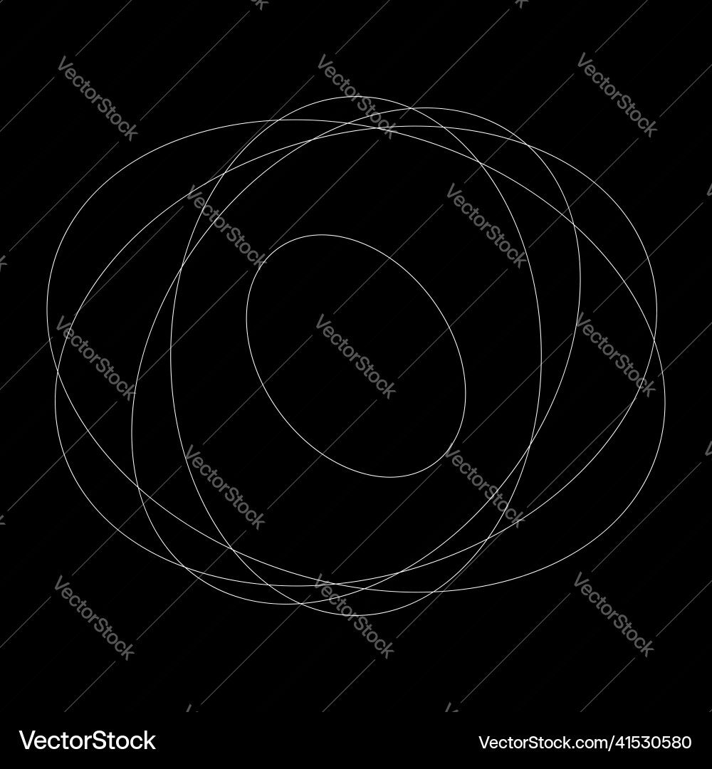 Abstract random circles geometric circular element vector image