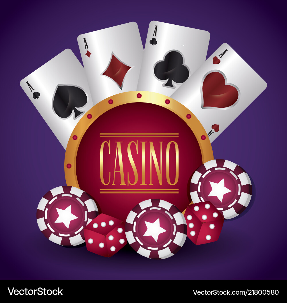 Casino Night Celebration Icons Vector Image