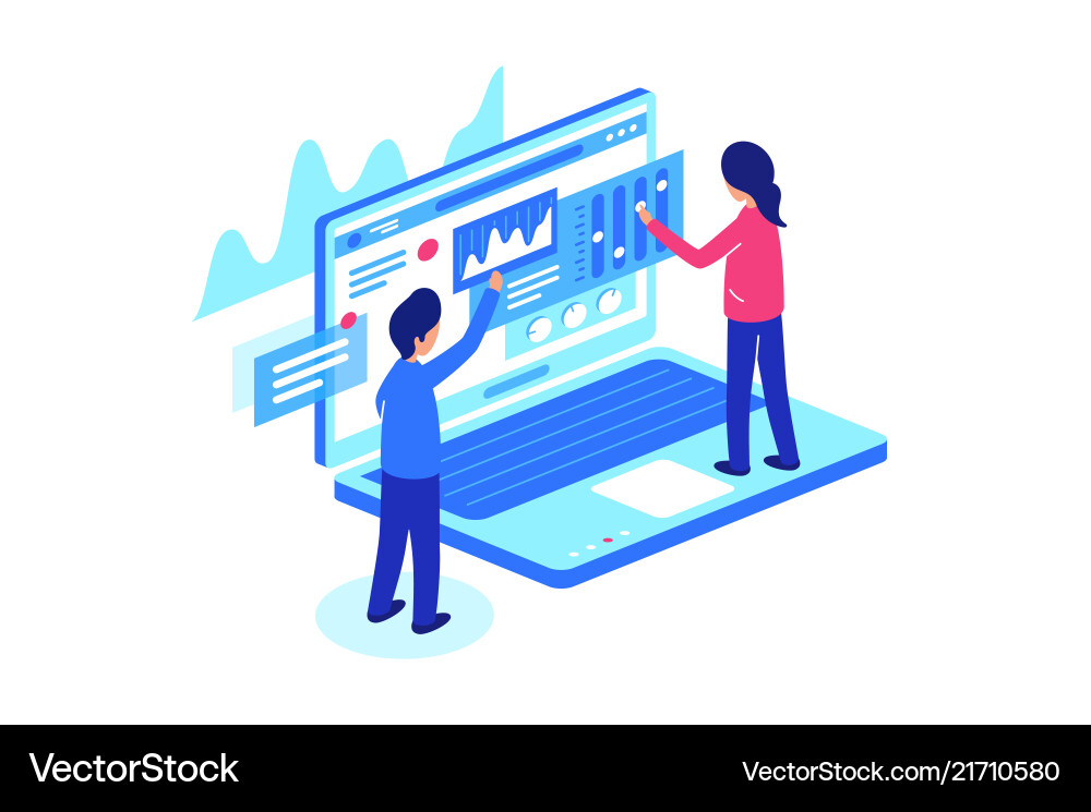 Data Collaboration & Analysis vector image