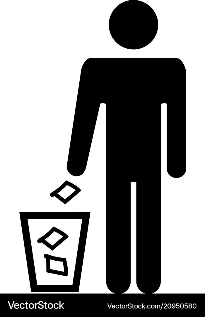 Garbage icon element silhouette Garbage icon element silhouette vector image