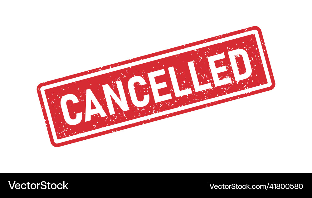 Grunge red cancelled word rubber stamp cancel Grunge red cancelled word rubber stamp cancel vector image