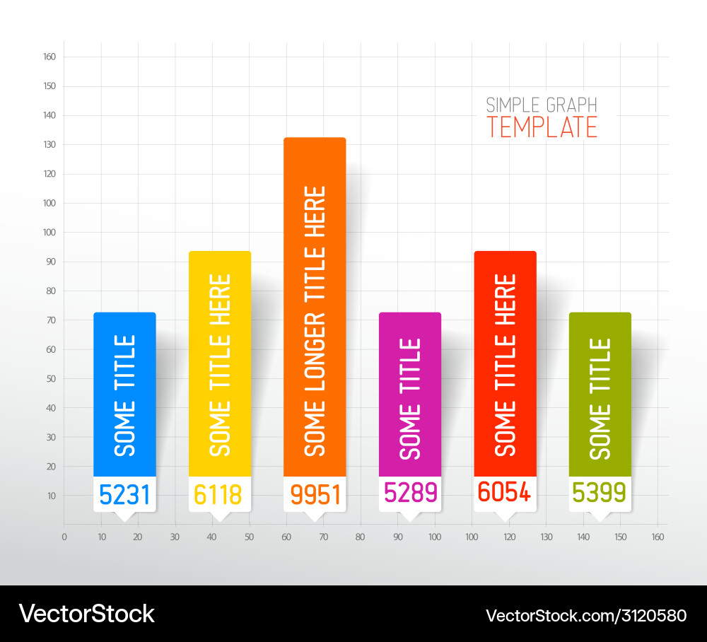 Infographic flat design column graph chart vector image