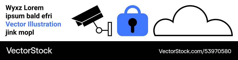 Modern security and cloud computing concepts Modern security and cloud computing concepts vector image