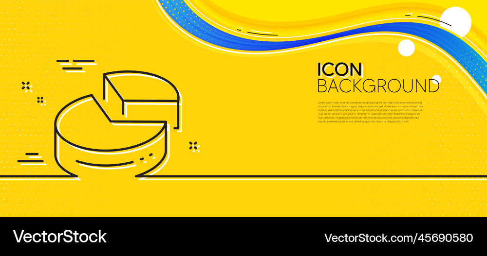 Pie chart line icon presentation 3d graph sign Pie chart line icon presentation 3d graph sign Vector Image