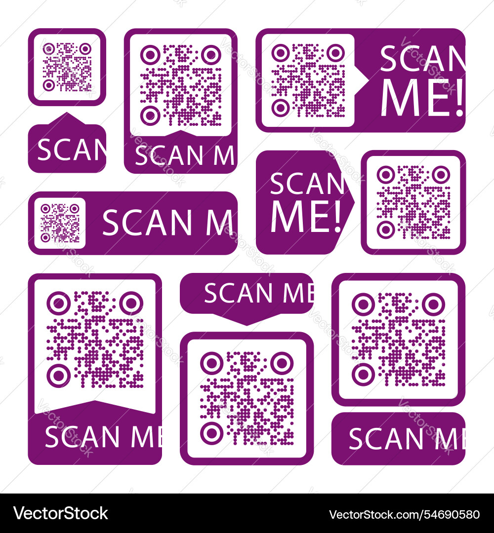 Qr code ready to use isolated on white background vector image