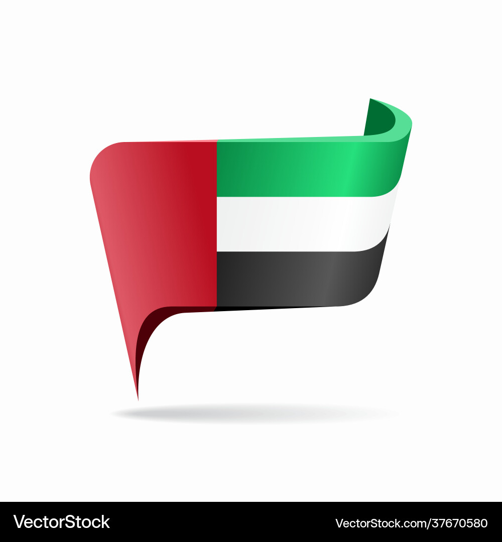 UAE Flag Pointer Layout Vector Image