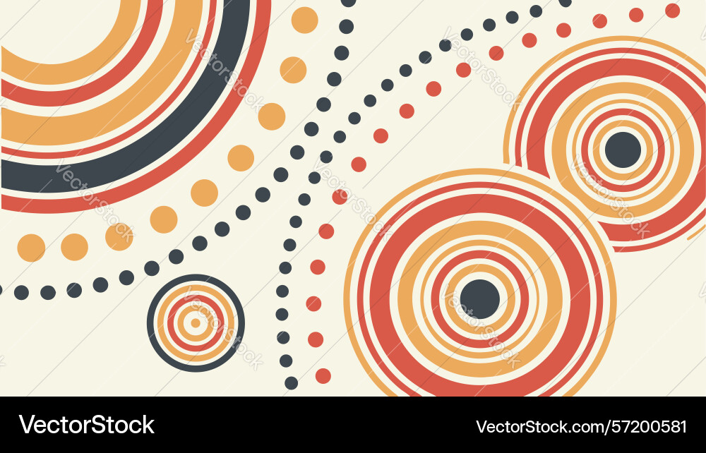 Abstract radial circle pattern dynamic vector image