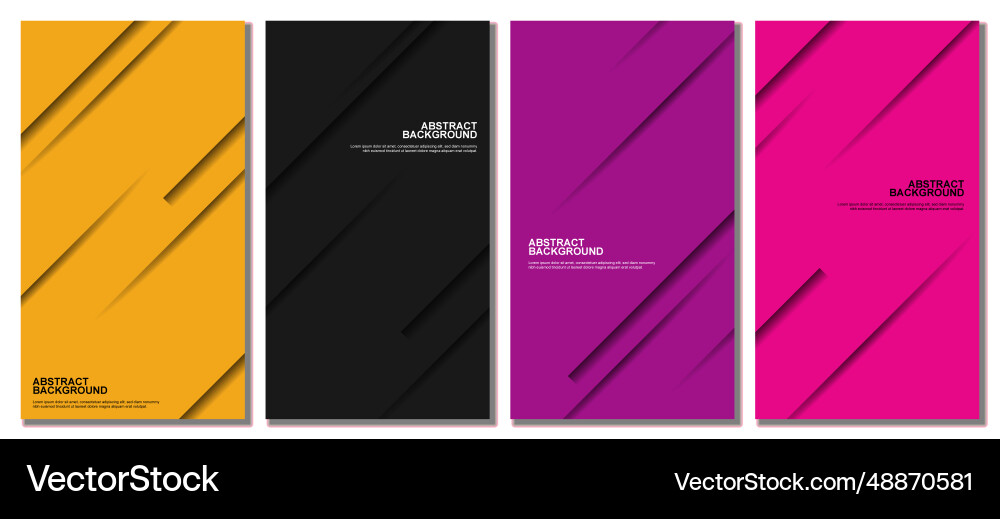 Abstract shadow lines set background Abstract shadow lines set background vector image