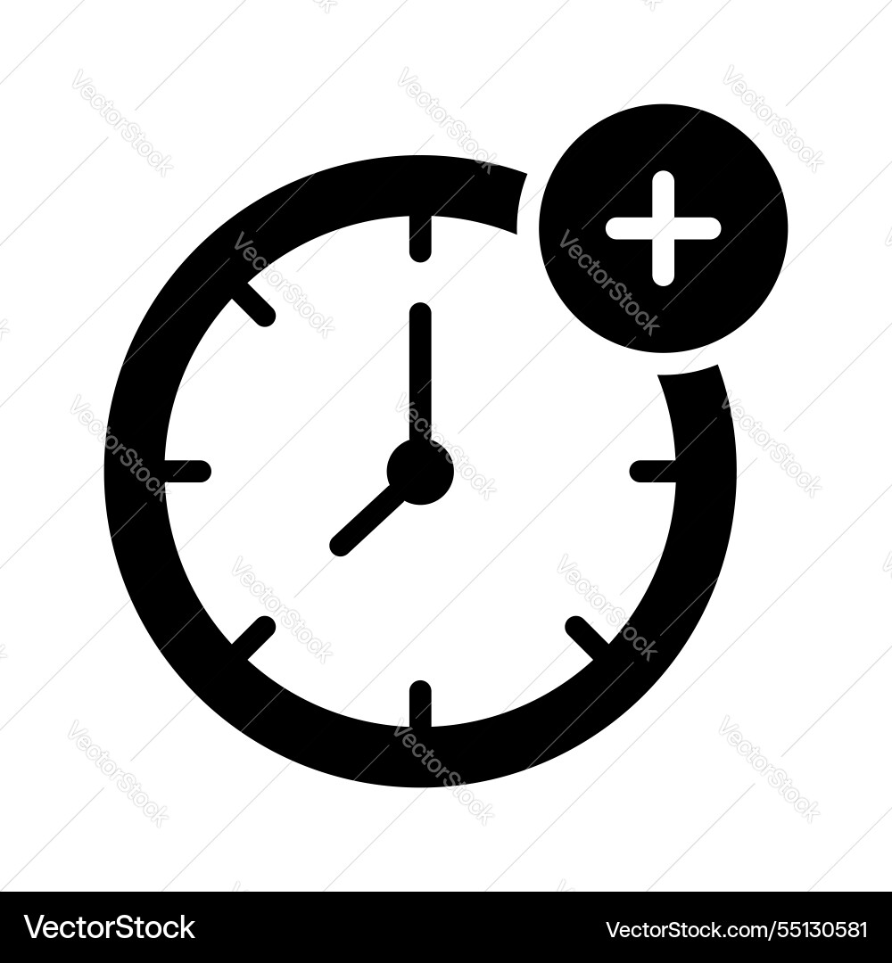 Add timer vector image