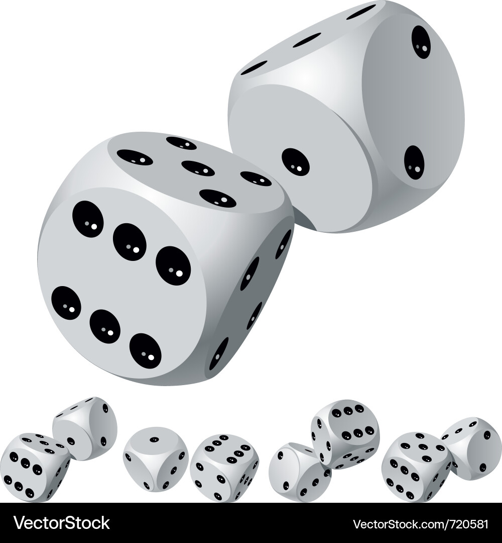 Dynamic Dice Roll Set vector image