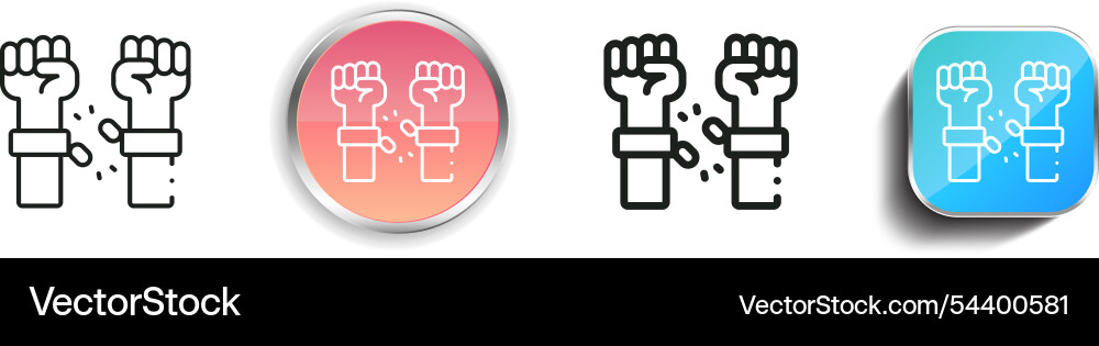 Free icon thin linear regular and button style vector image