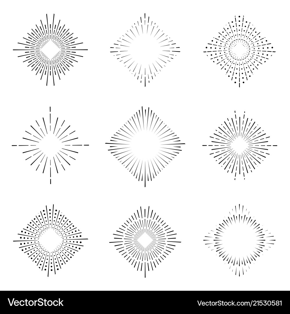 Light rays of burst Light rays of burst Vector Image