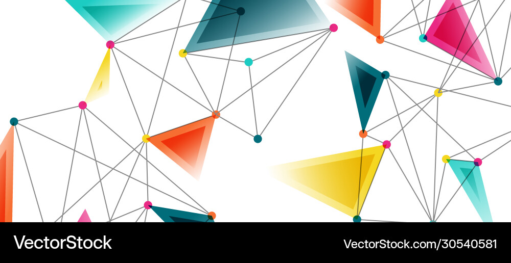 Line points connections triangular technology Line points connections triangular technology vector image