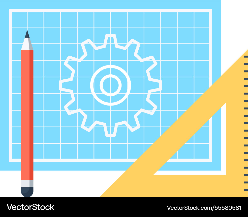 Prototyping flat web icon Prototyping flat web icon vector image