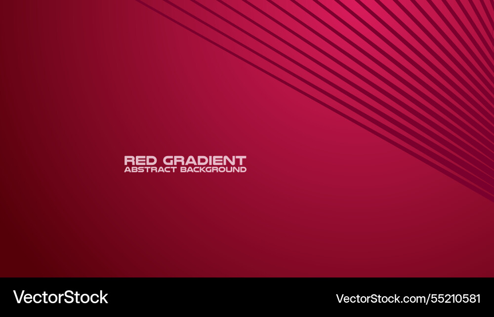Red gradient with curve line abstract background vector image