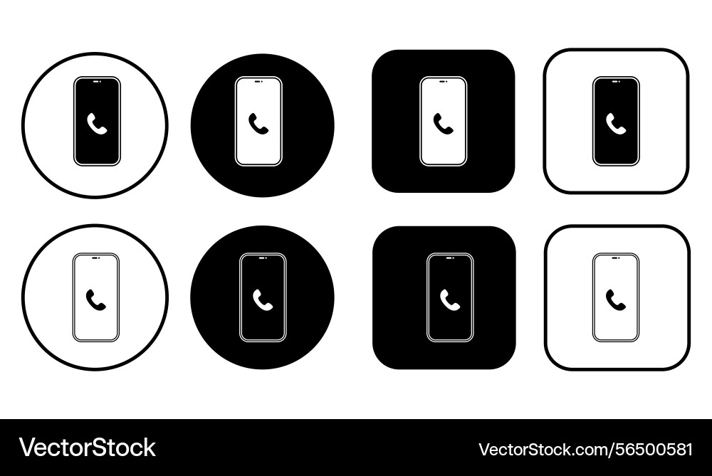 Set of buttons with black and white device screen Set of buttons with black and white device screen vector image
