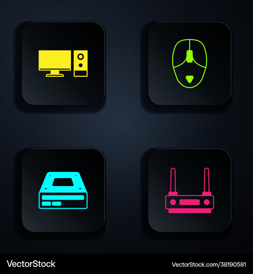 Set router and wi-fi signal computer monitor Set router and wi-fi signal computer monitor Vector Image
