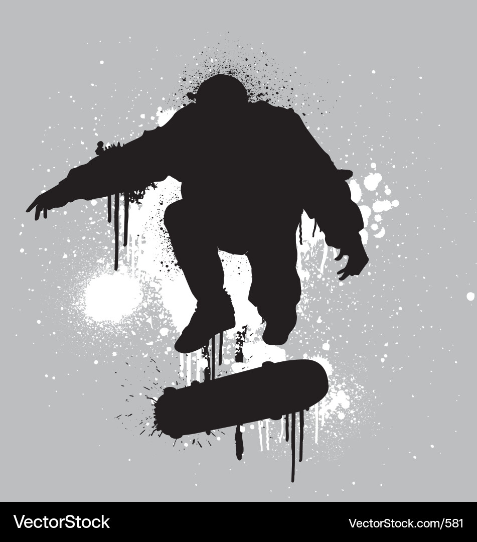 Stencil Skater Ride vector image