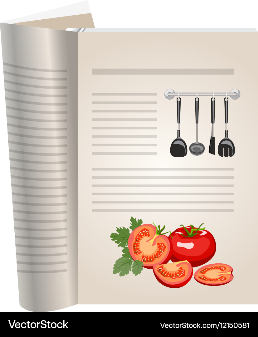 Template pages of a cookbook vector image