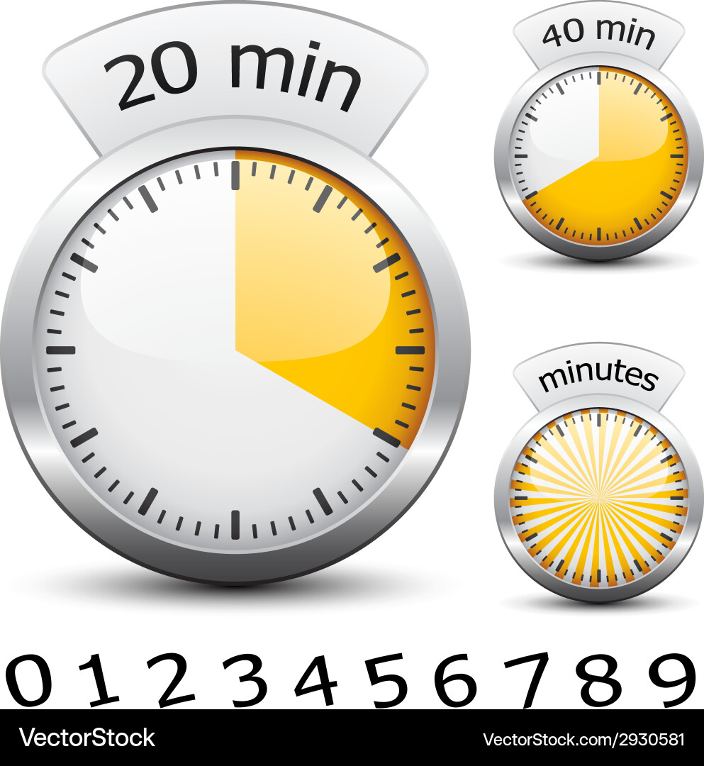 Timer - easy change time every one minute vector image