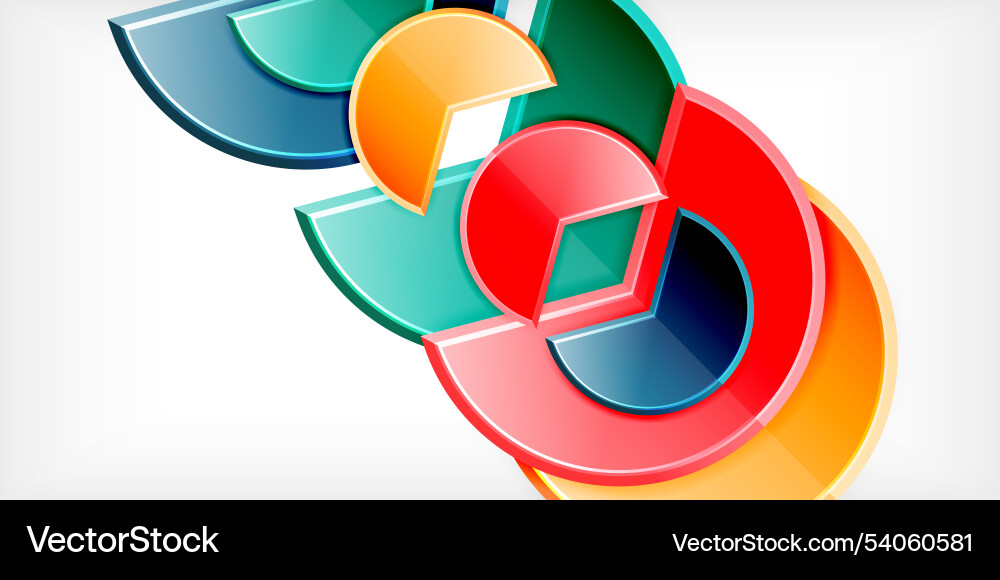 Trendy round shapes with triangular angle design Vector Image