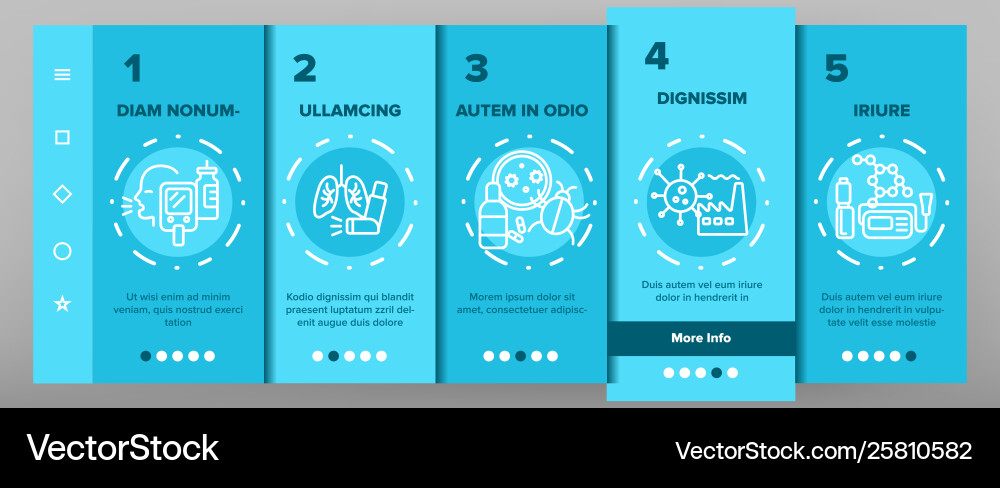 Asthma Mobile App Onboarding vector image