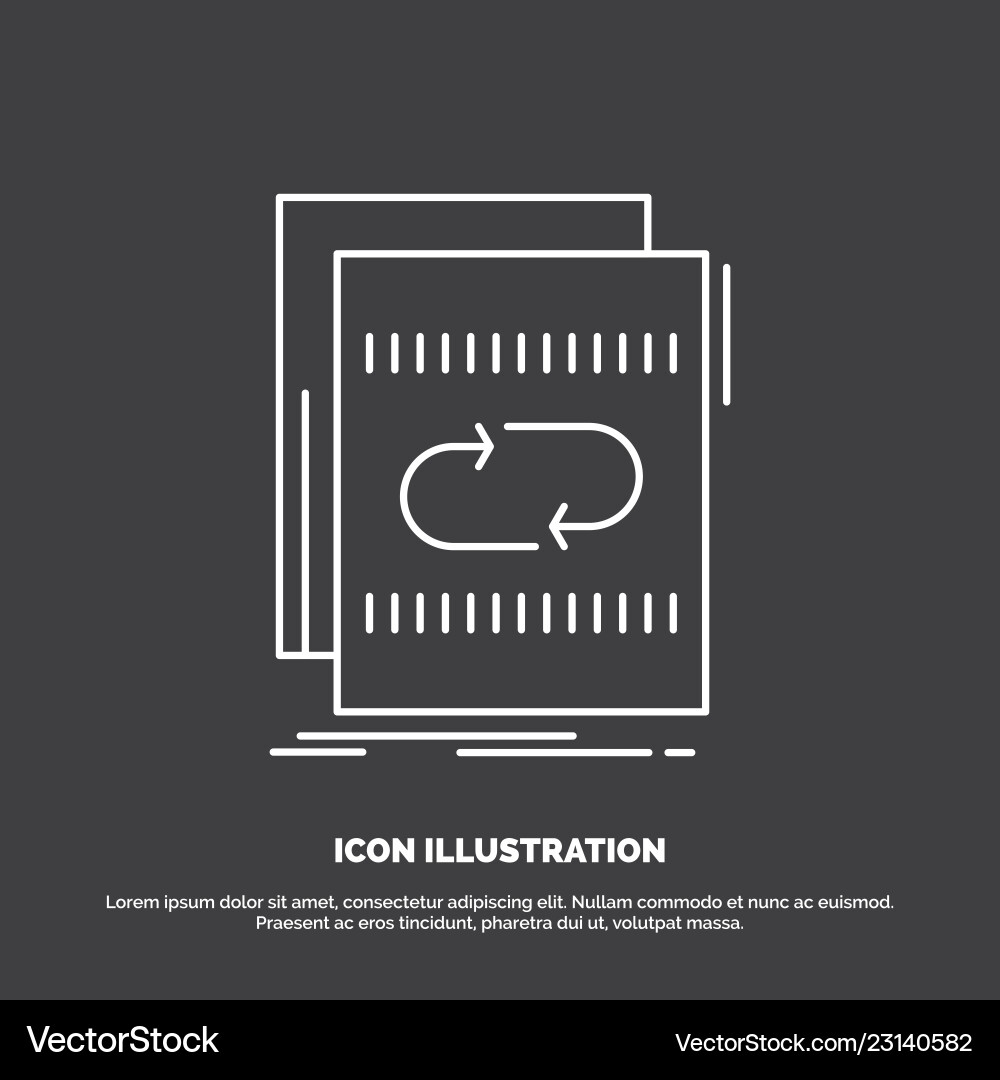 Audio file loop mix sound icon line symbol for ui Audio file loop mix sound icon line symbol for ui vector image