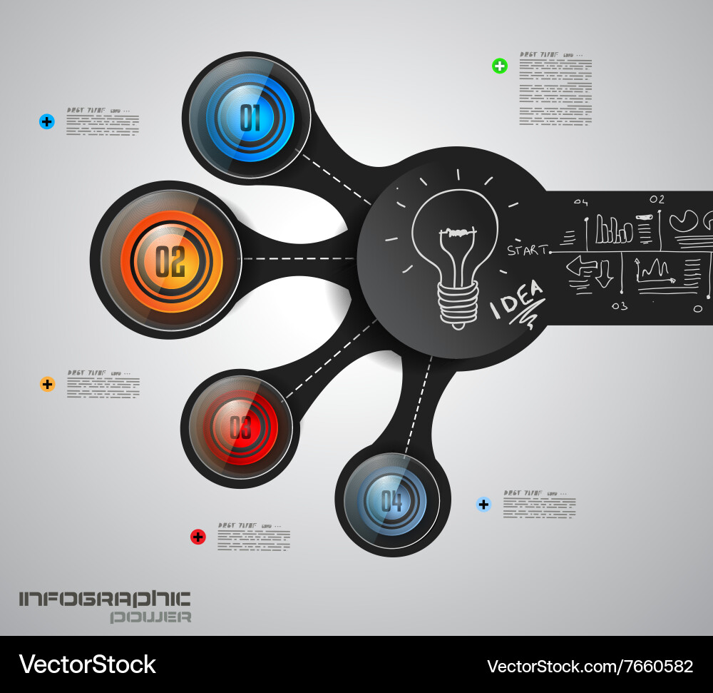 Clean infographic layout template for data Vector Image