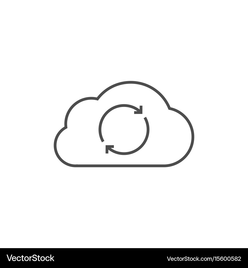 Cloud Data Sync Icon vector image