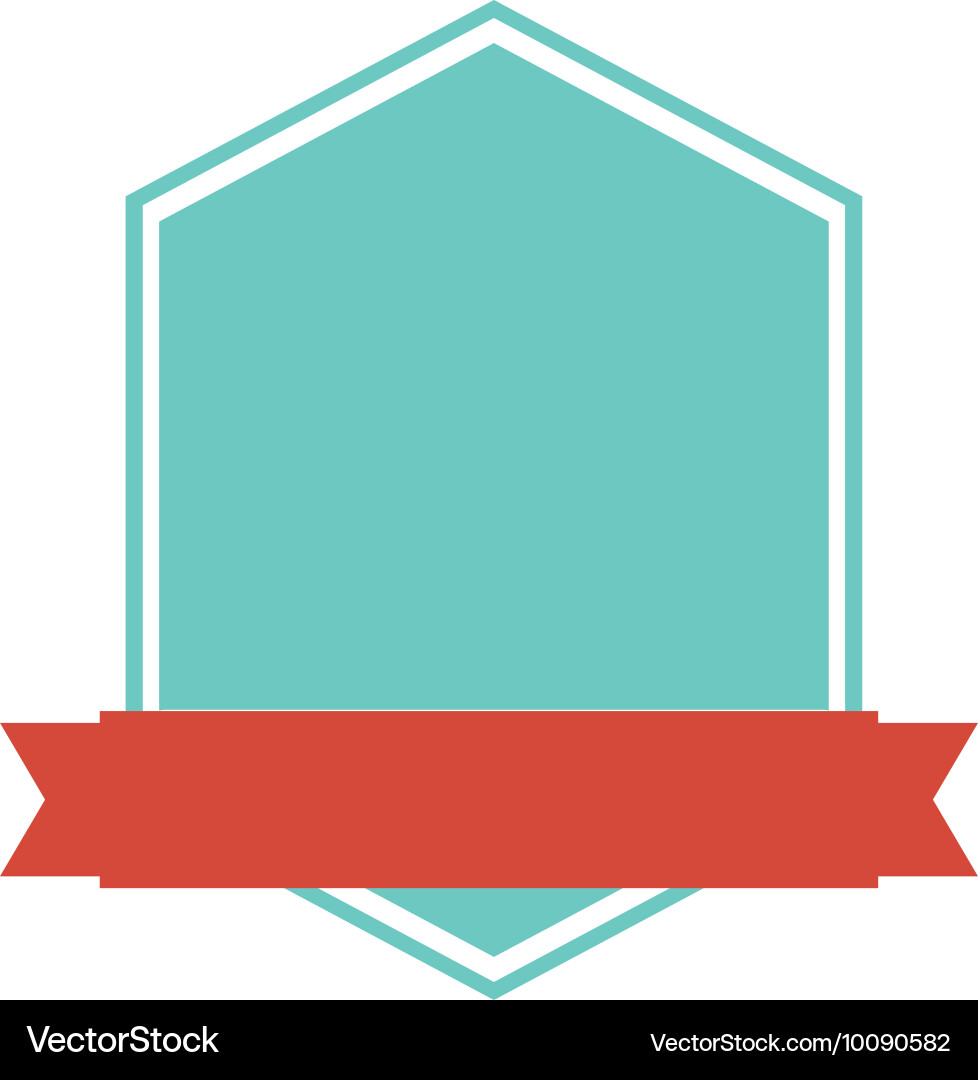 Frame with ribbon isolated icon design Vector Image