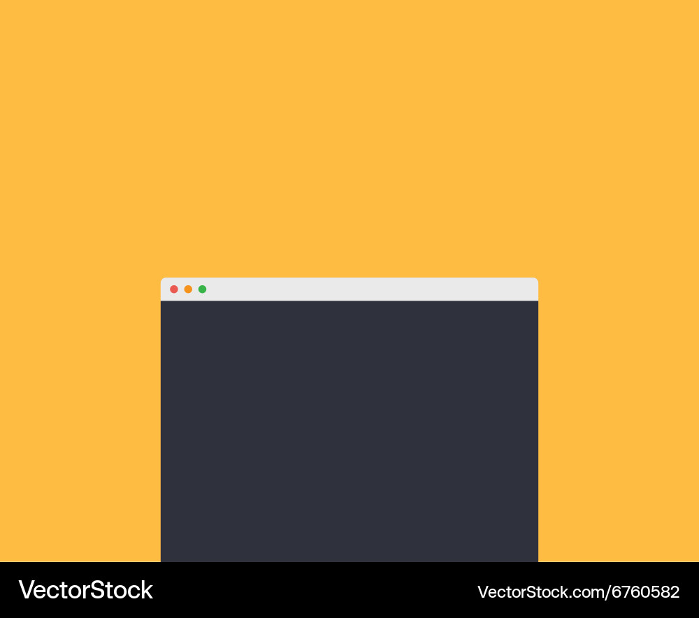 Mockup web page window design style vector image