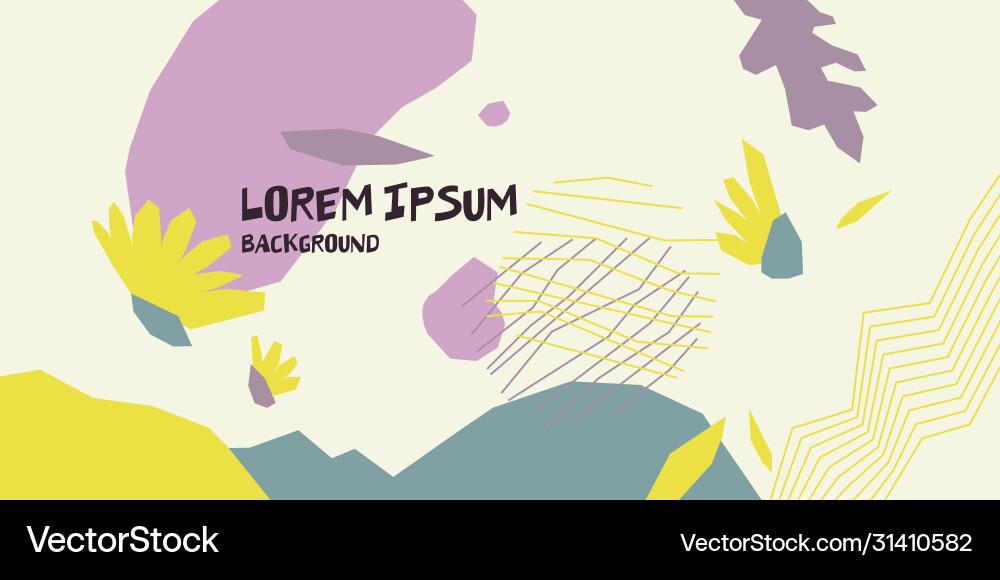 Modern collage geometric shapes and flowers Modern collage geometric shapes and flowers vector image