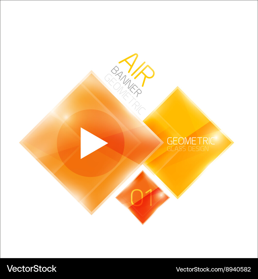 Multicolored squares with sample text vector image