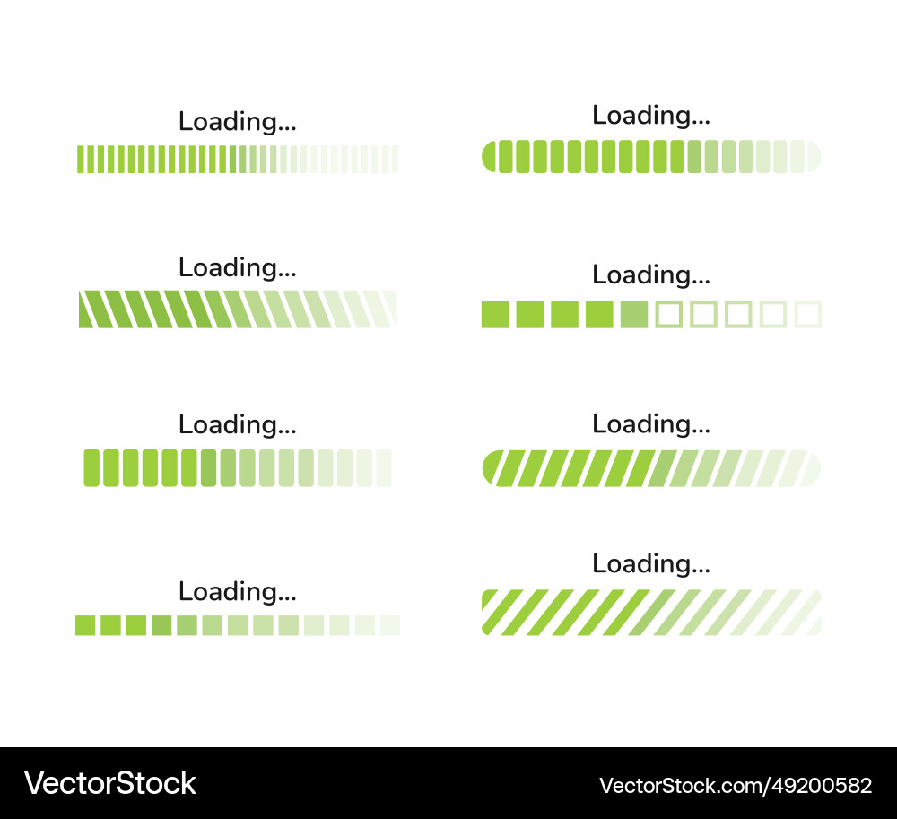Progress loading bar icons or element Progress loading bar icons or element vector image