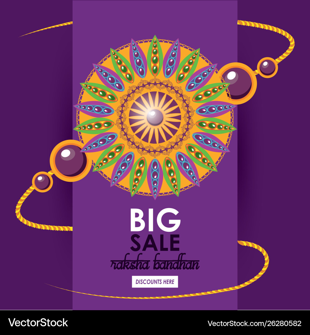 Raksha bandhan große verkauf poster Raksha bandhan große verkauf poster vektorbild