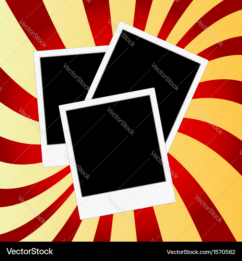 Retro Picture Frames - Polaroids vector image