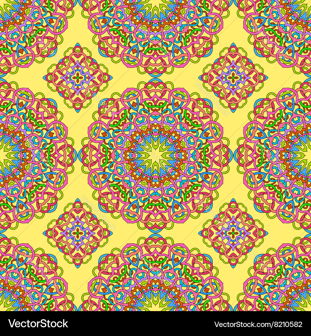 Seamless pattern from abstract elements Vector Image