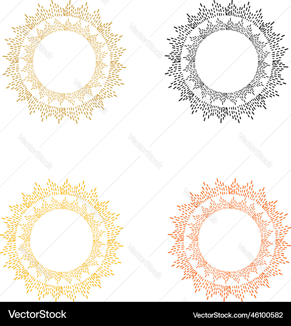 Set of colorful round frames Vector Image