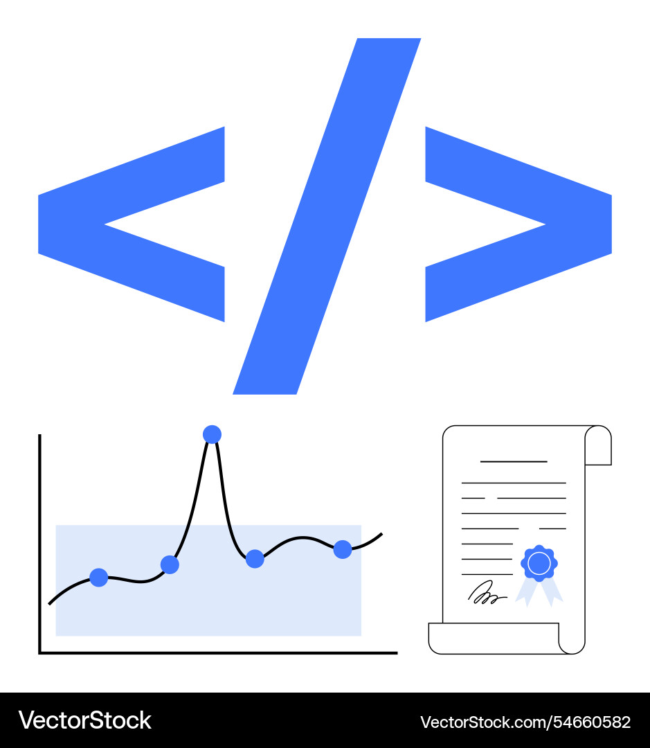 Web development and data visualization Web development and data visualization vector image