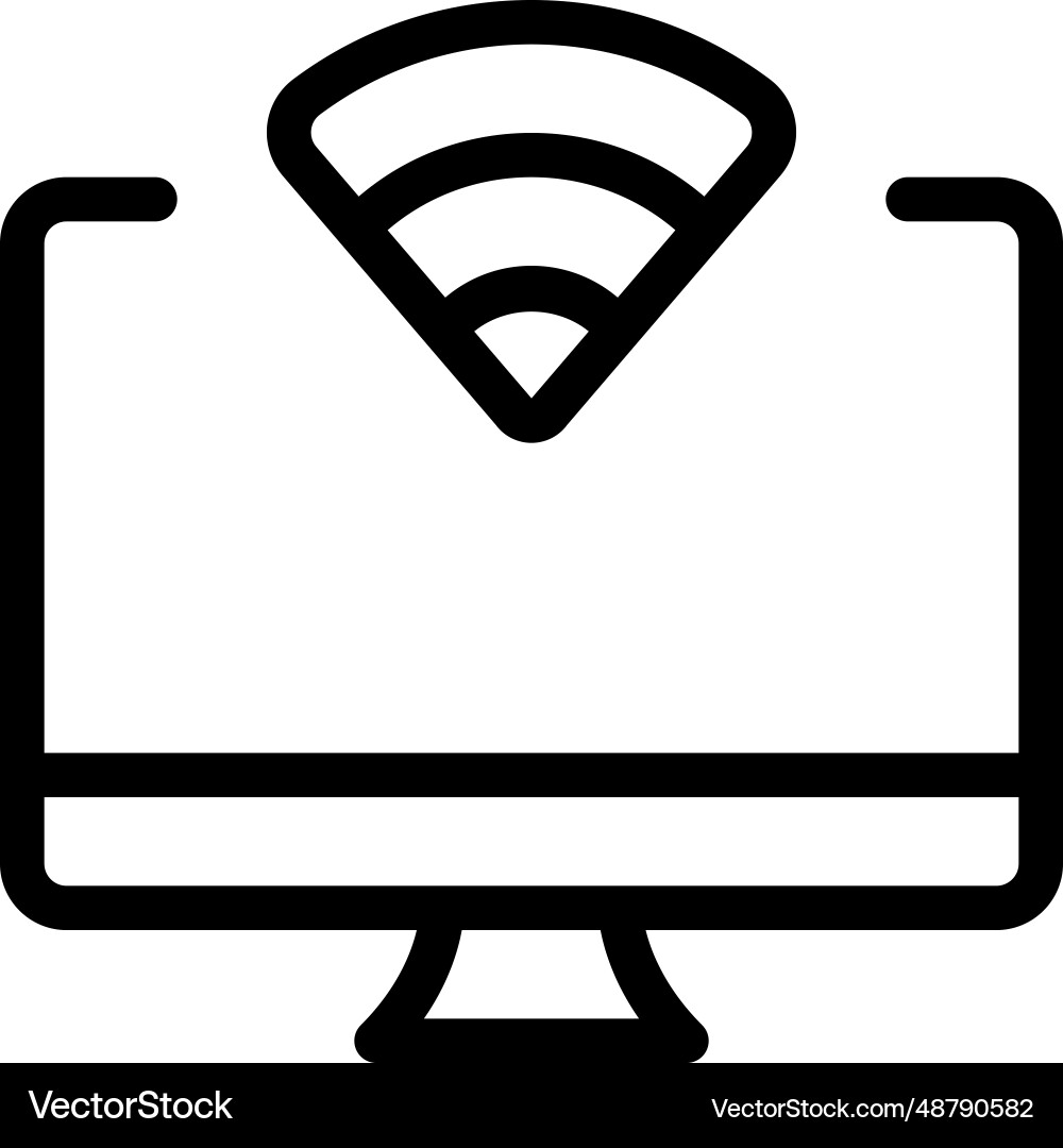 Wireless internet access on a desktop Vector Image