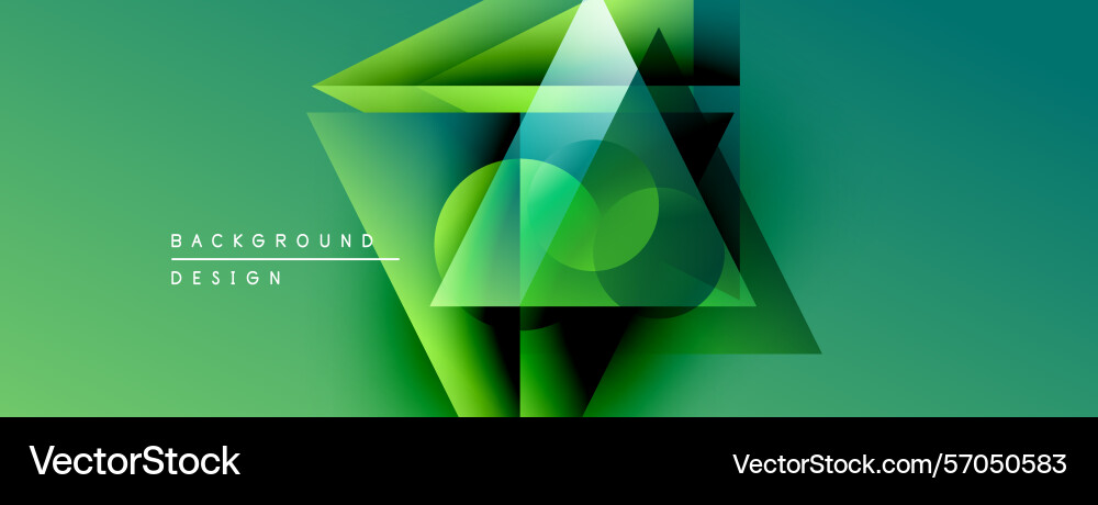 Abstract geometric shapes overlap creating Vector Image
