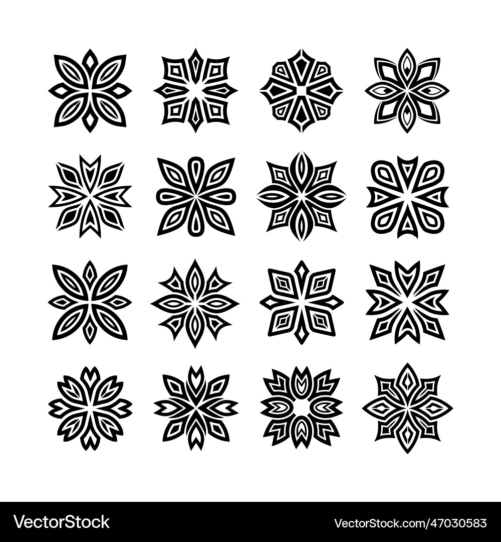 Artistic symbol design element set Vector Image