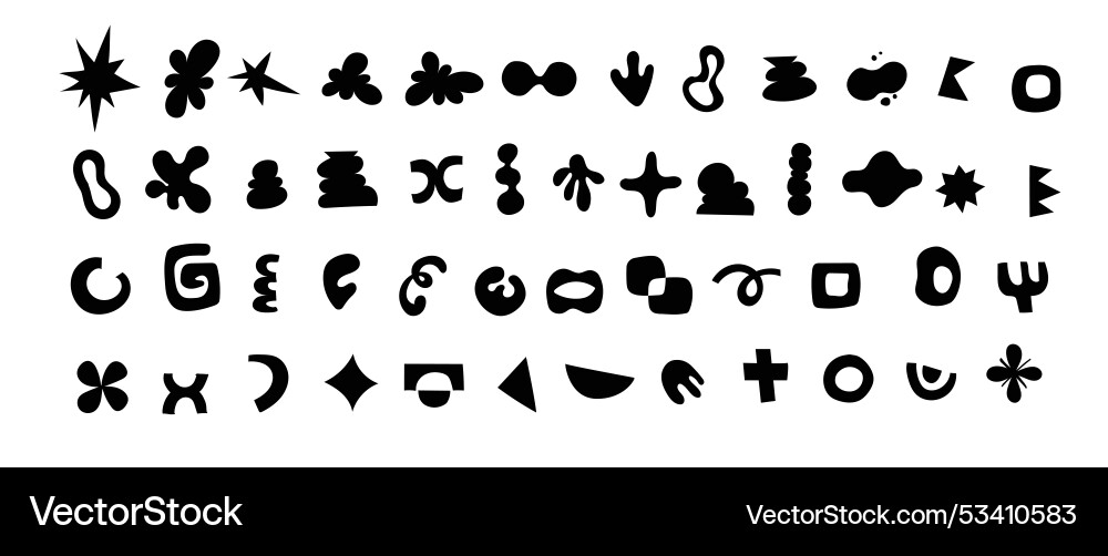Brutalist shapes for minimal style design Vector Image