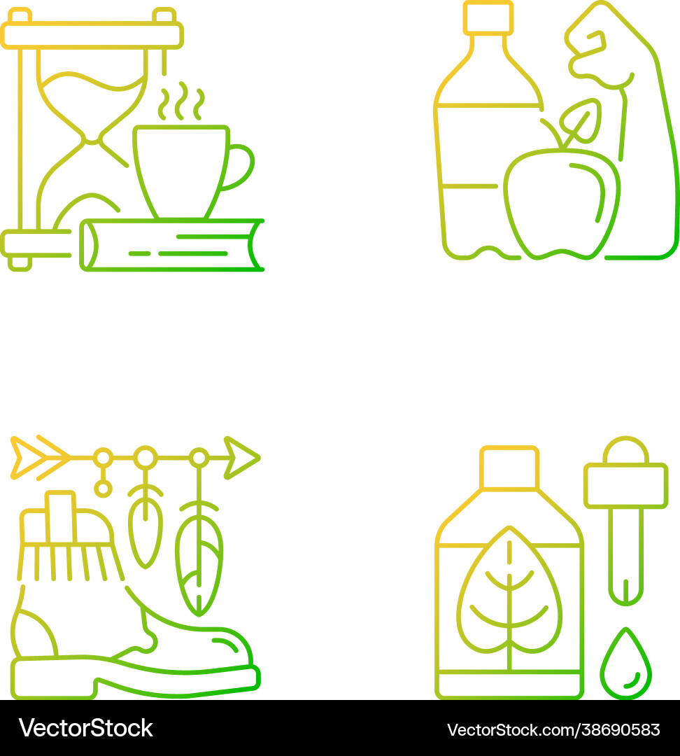 Changing habits and priorities gradient linear Changing habits and priorities gradient linear vector image