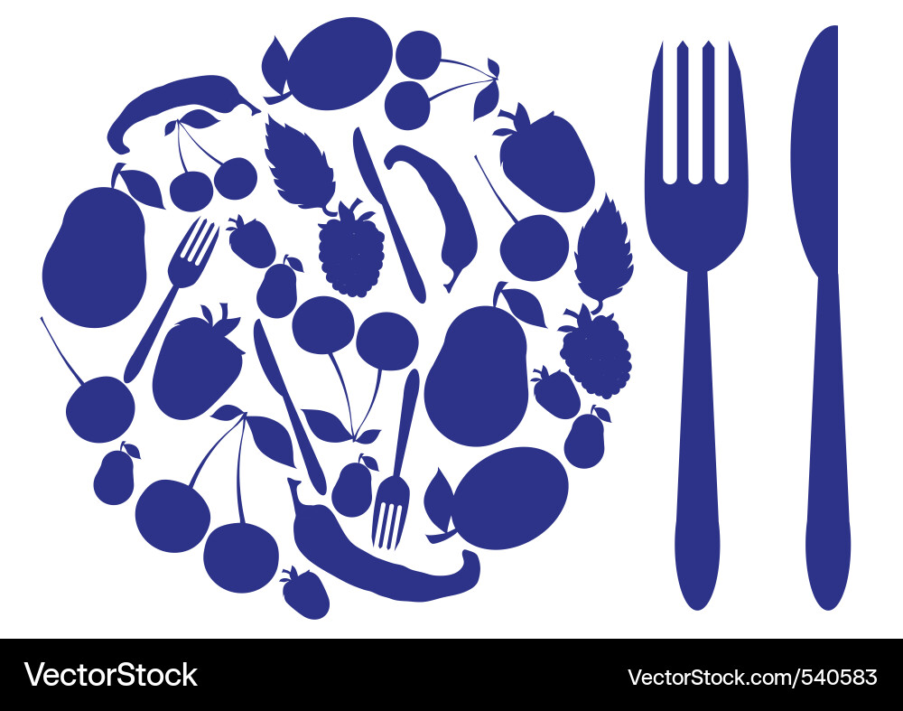 Cutlery and Spices Set Vector Image
