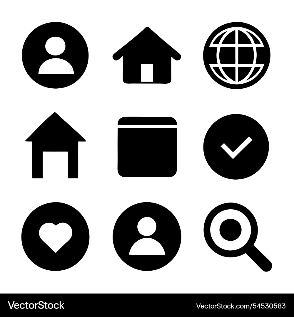 Essential website icon set versatile icons Essential website icon set versatile icons Vector Image