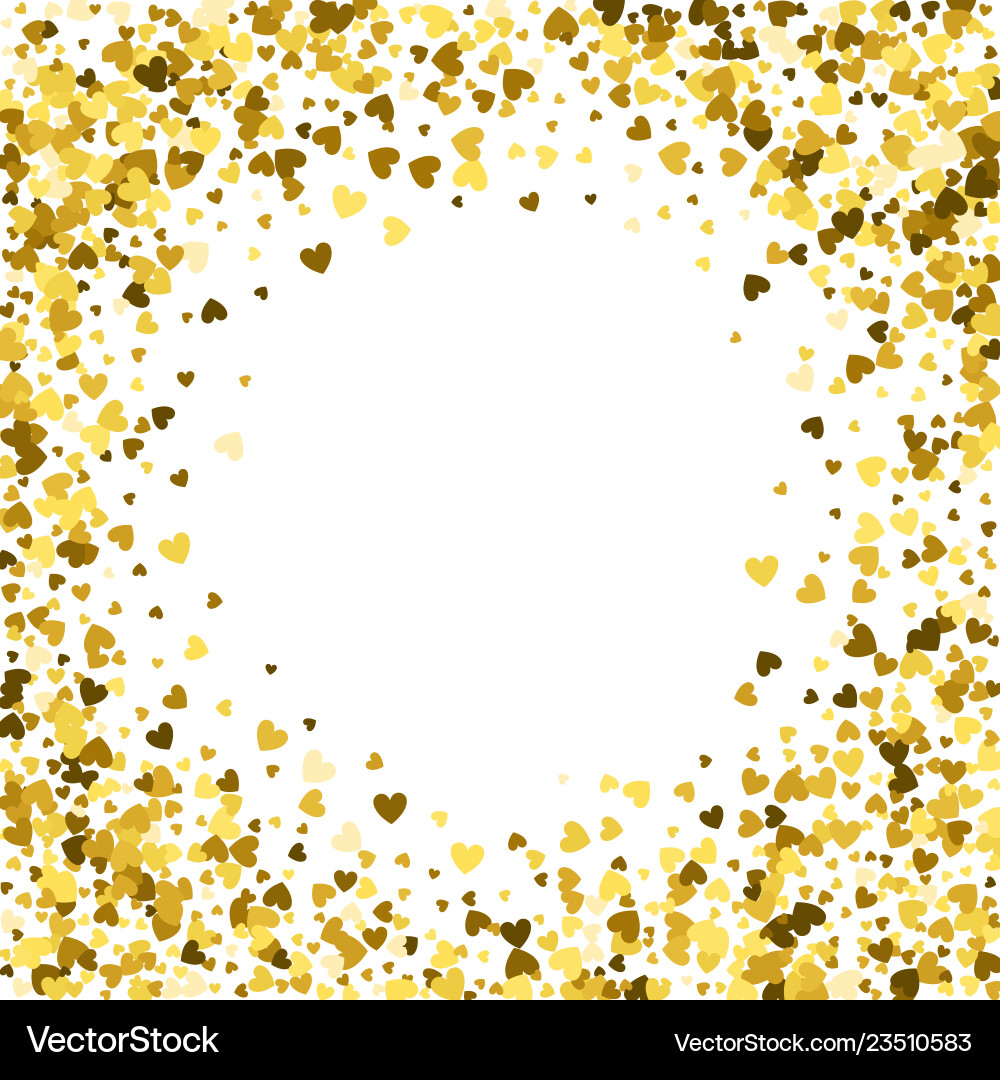 Frame or border of random scatter hearts Frame or border of random scatter hearts vector image