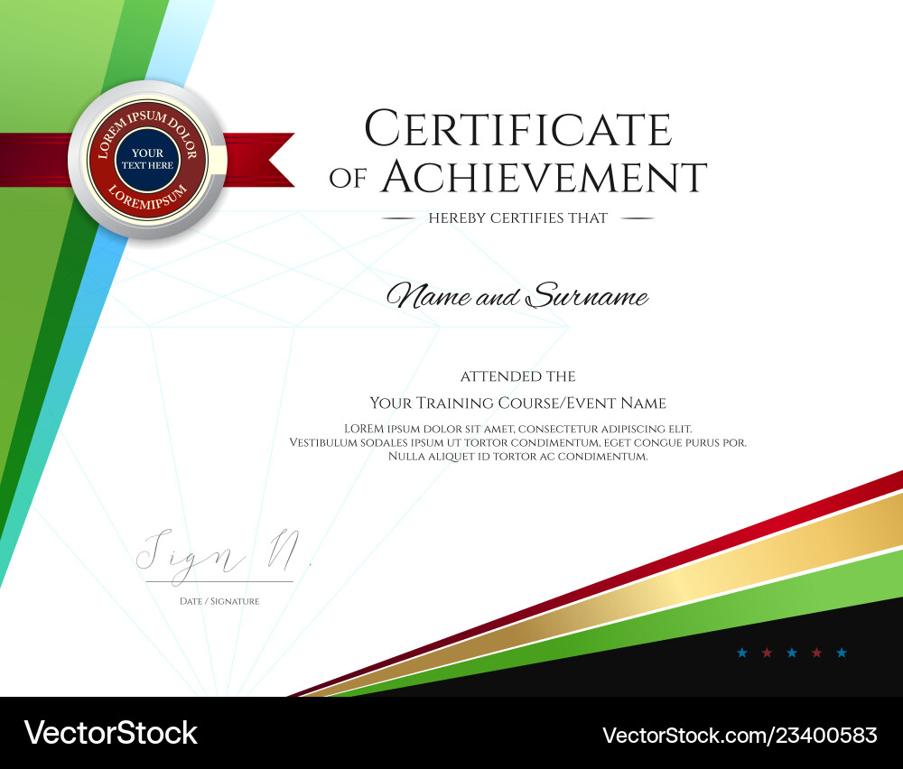 Modern certificate template with elegant border Modern certificate template with elegant border vector image