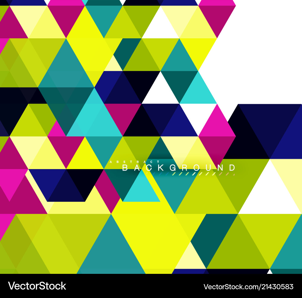 Multicolored triangles abstract background mosaic Multicolored triangles abstract background mosaic vector image